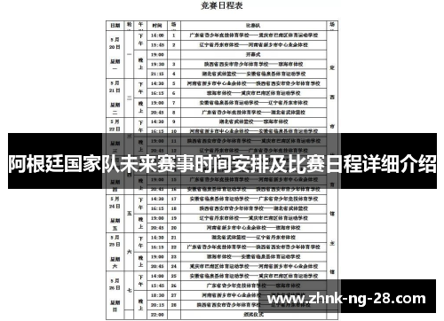 阿根廷国家队未来赛事时间安排及比赛日程详细介绍 阿根廷国家队未来赛事时间安排及比赛日程详细介绍